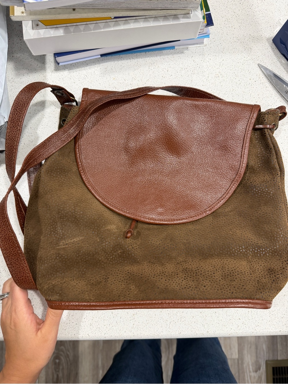 Brown Leather Satchel Bag